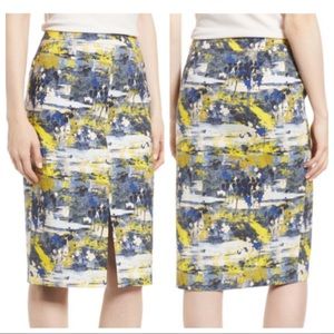Emerson Rose 12 High Waist Drip Print Pencil Skirt